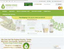 Tablet Screenshot of greenvirginproducts.com